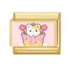 New Vintage Golden Charm Strawberry Heart Flower Bow Cat Dog Italian Charm Links Fit 9MM Stainless Steel Bracelet DIY Making
