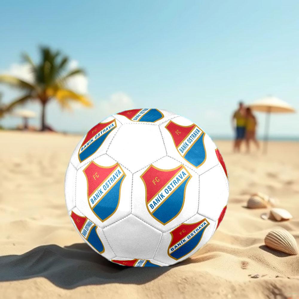 Banik Ostrava FC Size 5 Soccer Ball, Machine-Stitched PVC, Durable & High Bounce, All Ages Fit, Fan Merchandise, Matches & Outdoor Use.
