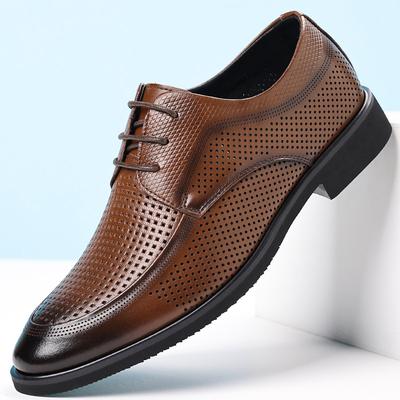 Fashion 2025New Shoes for Men Summer Breathable Hollow Out Shoe Fashion Business Dress Shoes Luxury Casual Leather Shoes for Men Loafers