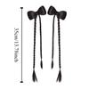 2pcs Hair Bands Pony Tail Hairpiece Fake Braids Twist Braid Wig Children Bowknot Ponytail  Girls