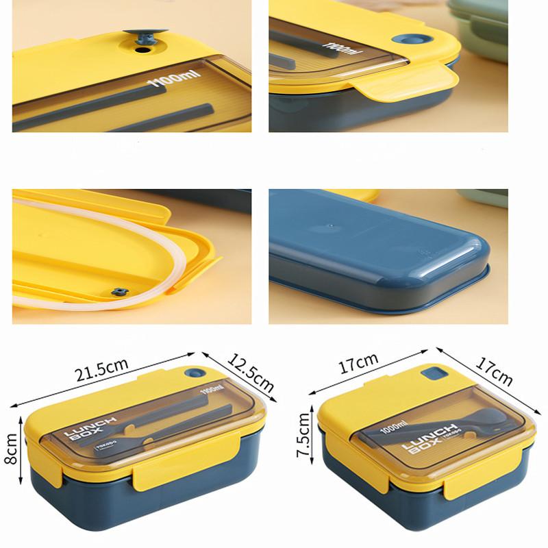 Tragbare Bento-Lunchbox mit Fächern, auslaufsicherer, mikrowellenfester Lunchbehälter mit Wiederverwendbarkeit