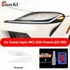 For Toyota Supra    MK5 J29 2 Pcs Car Headlight Protective Film Front Light Transparent Smoked Black TPU Sticker