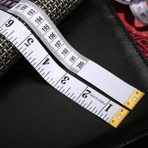Utoolmart Flexible Curved Tape Measure, Tailor's Tape Measure, 3-Pack, 2m, Chest Circumference, Fabric, Waist Measure, with Snaps, Double-Sided Gradua