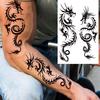 1 Sheet Realistic Fake Dragon Temporary Tattoos For Women Men Adults Arm Sleeve Waterproof Body Art Tattoo Sticker Disposable