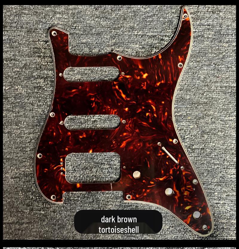 ST Elektrický kytarový pickguard SSH Panel z hliníkové fólie s duálními velkými kulatými otvory pro snímače