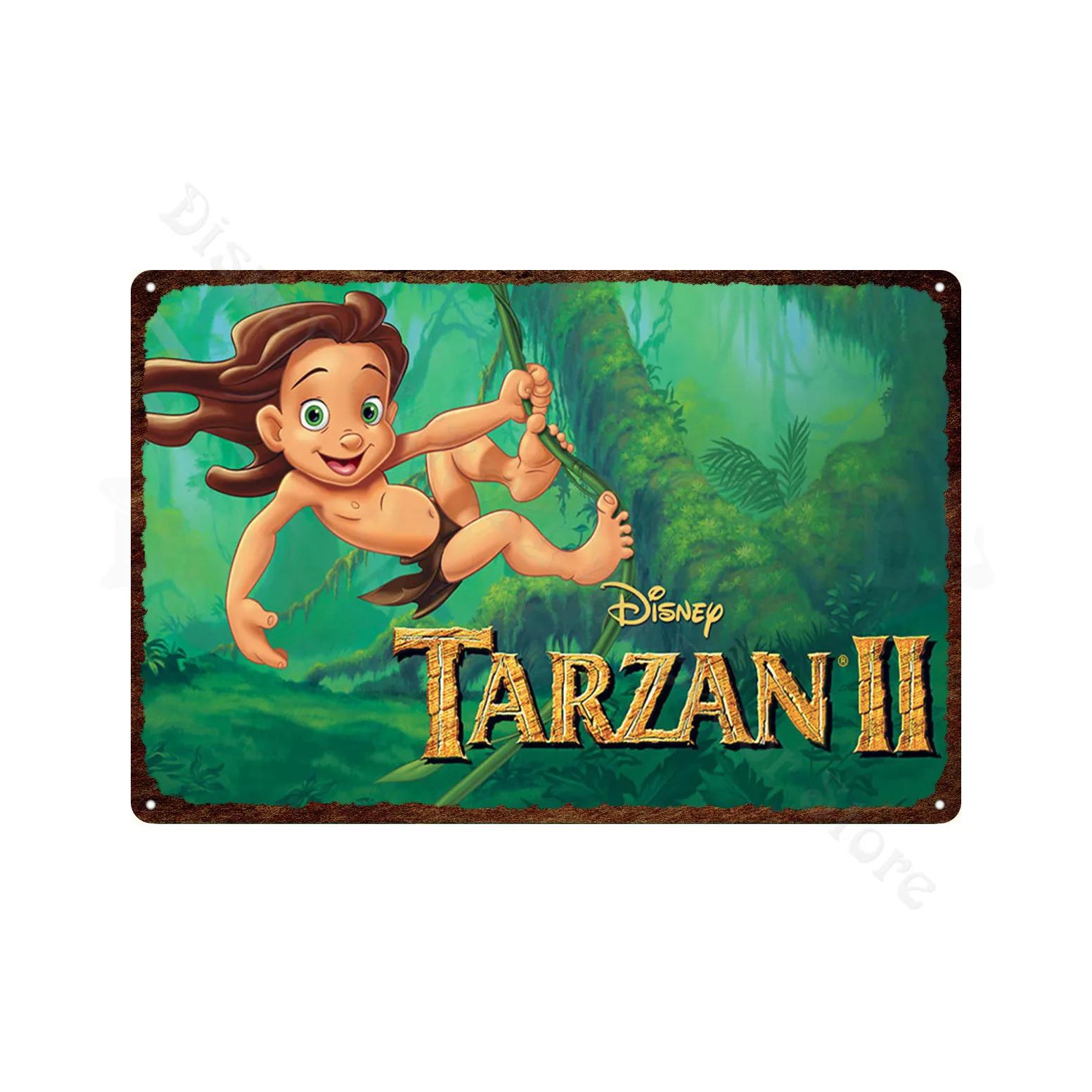 

Tarzan Metal Poster Classic Animated Films Vintage Tin Sign Plate Metal Plaque Wall Art Stickers For Room Decor 20x30cm（7.8x11.8inch）