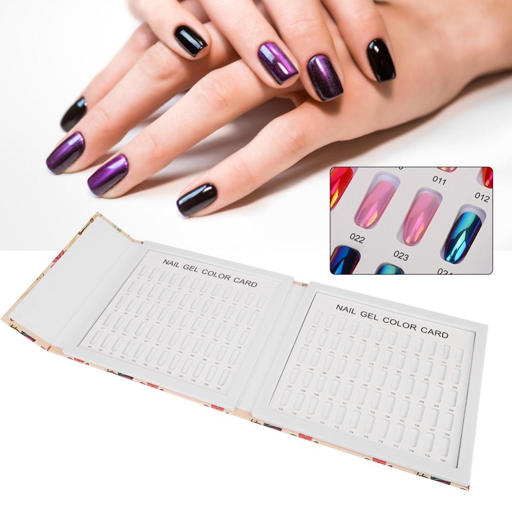 120 Colors Cardboard Organizer Nail Color Display Book Manicure Display Tool For Salon