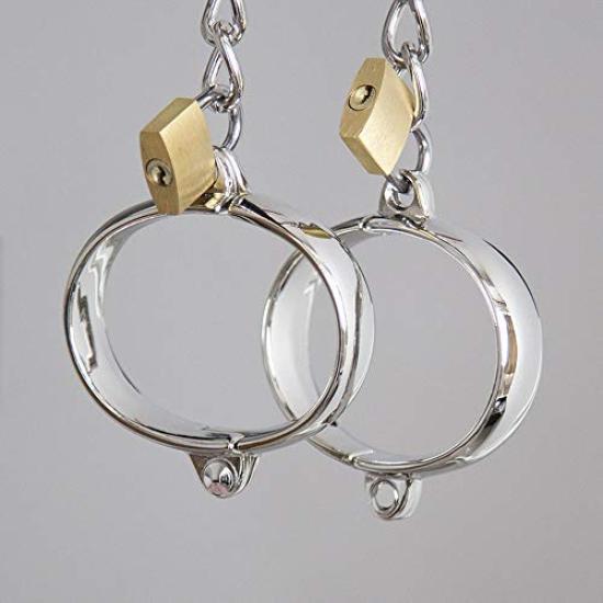 Metal Handcuffs and Leg Cuffs with Unisex Bondage Handcuffs and Leg SM Adult Sex Toys Cuffs Padlock, Restraints, Cuffs, Restraints, Cosplay, Toys,