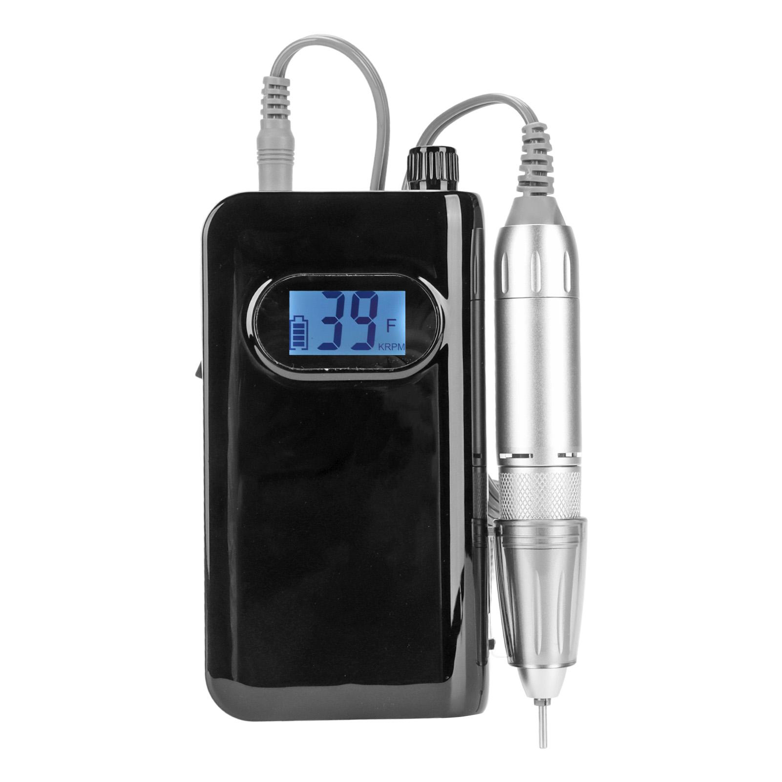 

40000 об/мин Машинка для сверления ногтей CW CCW Вращение Теплоотвод Электрическая шлифовальная машинка для ногтей Черный чёрный