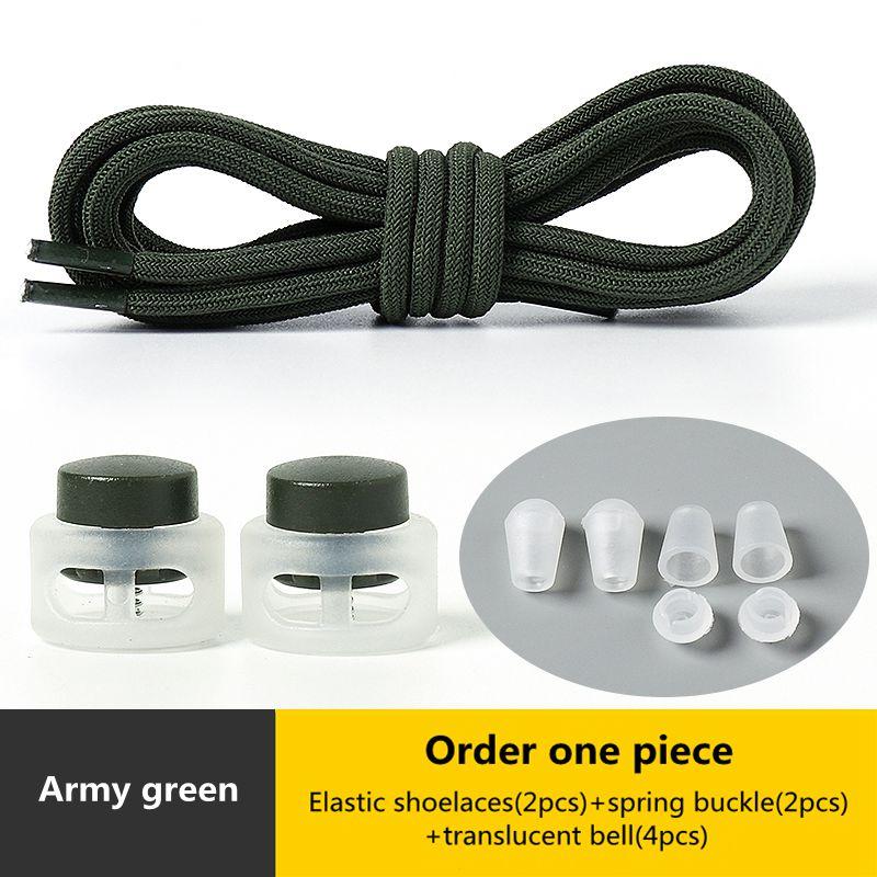 Elastic Round Lock Shoe Laces No Tie Shoelace Children's Sneakers Shoelaces Without Ties Kids Adult Laces for Shoes Shoestrings