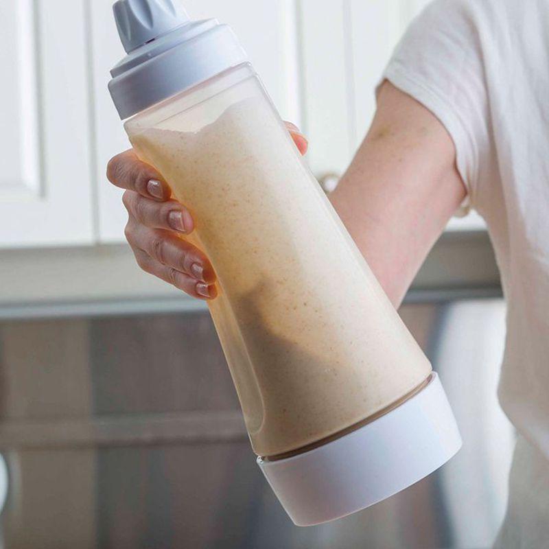 1000ml Manual Batter Mixing Bottle Batter Dispenser Sauce Squeeze Bottle Baking Funnel Mixing Tool Cake Pie Kitchen Accessories