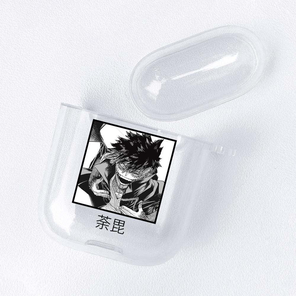 Anime My Hero Academia Figurer Gjennomsiktig Airpods-deksel for Funda Airpods 2/1 Deksel Boku No Hero Academia Mykt TPU-deksel Coque