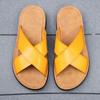 Fashion Summer Outdoor Flat Slippers Men Beach Open Toe Shoes Sandals Quality Non-slip Breathable Simple and Lightweight Slippers Male