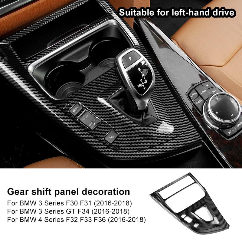 Car Gear Shift Cover Sticker Decal ABS Trim Compatible For BMW 3 4 Series F30 F31 F34 3GT F32 F33 F36 Accessories