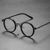 Vintage Fashion Hollow Design Titanium Round Glasses Frame Men Women Hand-Made Eyeglasses Spectacles Frames