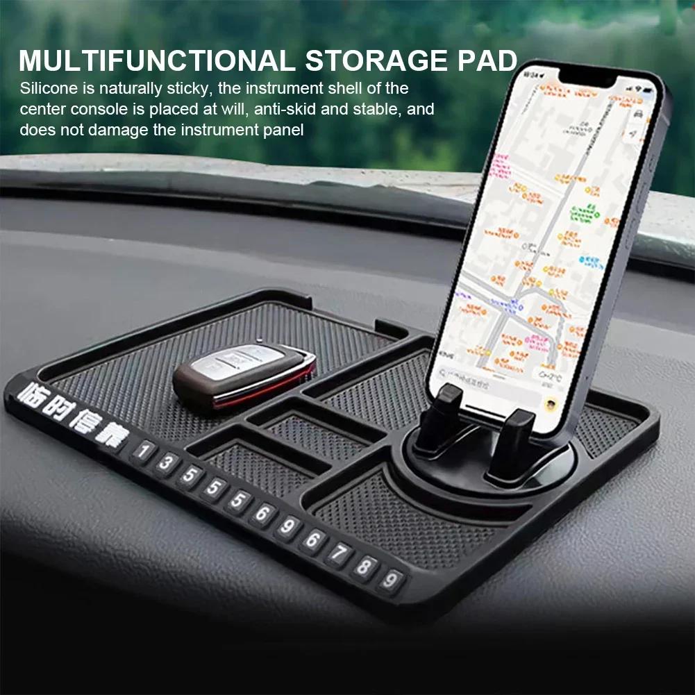 Car Dashboard Car Anti-Slip Mat Multifunctional Auto Phone Cushion Sticky Anti-Skid Mat for Navigation Car Interior Accessories