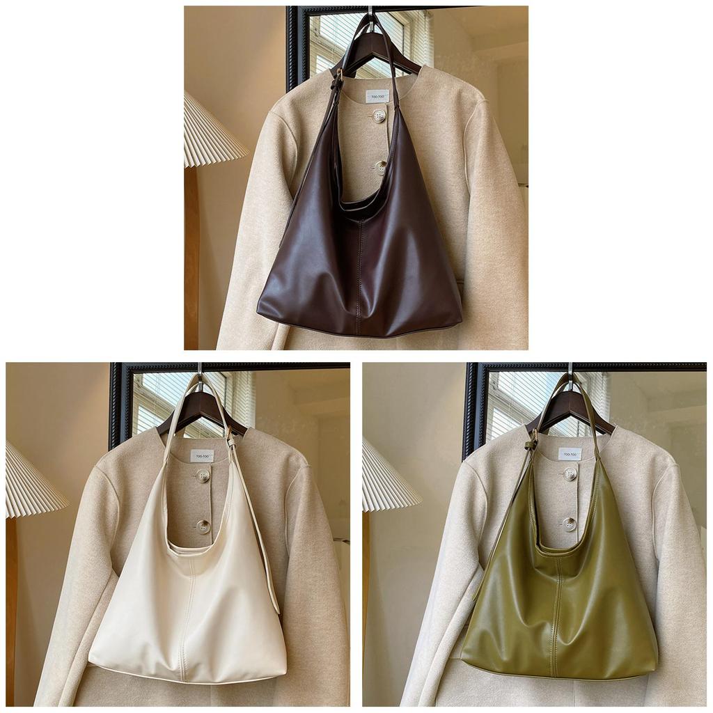 Pu Large Capacity Tote Bag For Women With Zipper Closure And Casual Street Style