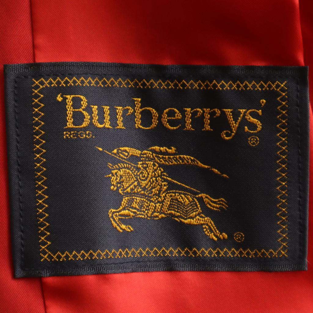 Burberrys 90er Jahre Old B Stickerei Steppmantel 7AR Rot Sanyo Shokai Damen Gebraucht