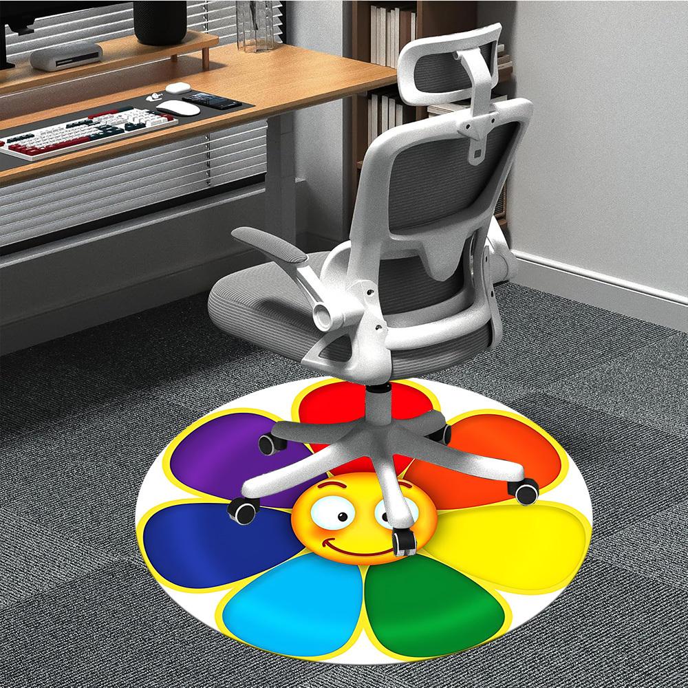 

1pc flower, emoji Chair Carpet for Office, Soft Flannel Throw Mat, Perfect for Office,Holiday Party Decoration Choice yy251113032 80cm by 80cm