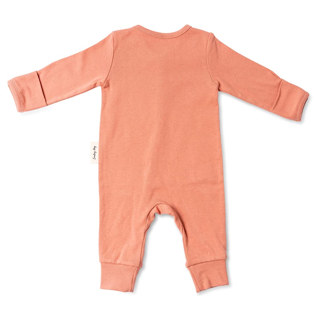 Romper Long Sleeve Pajamas for Babies and Light 3M [Sunday Hug] Toddlers, Coral,