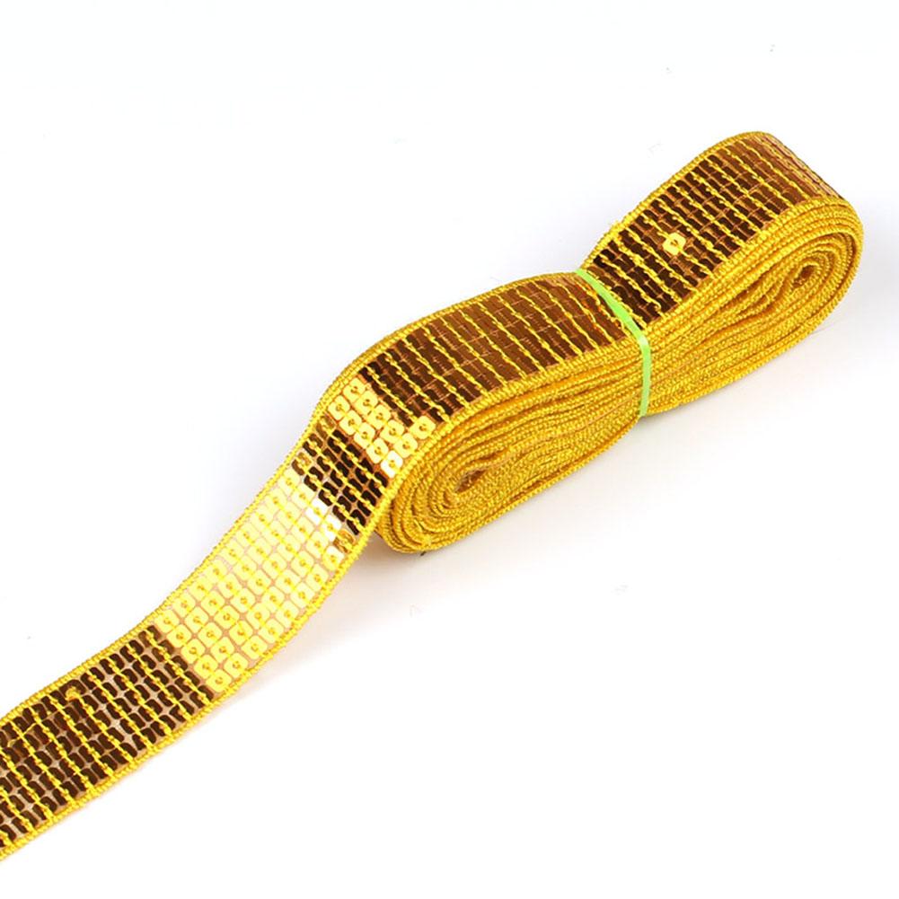 20 Yard Shiny Sequin Ribbon Beading Lace Trim Sequin Sewing Fabric For Patchwork Applique Craft Diy Wedding Dress Decoration