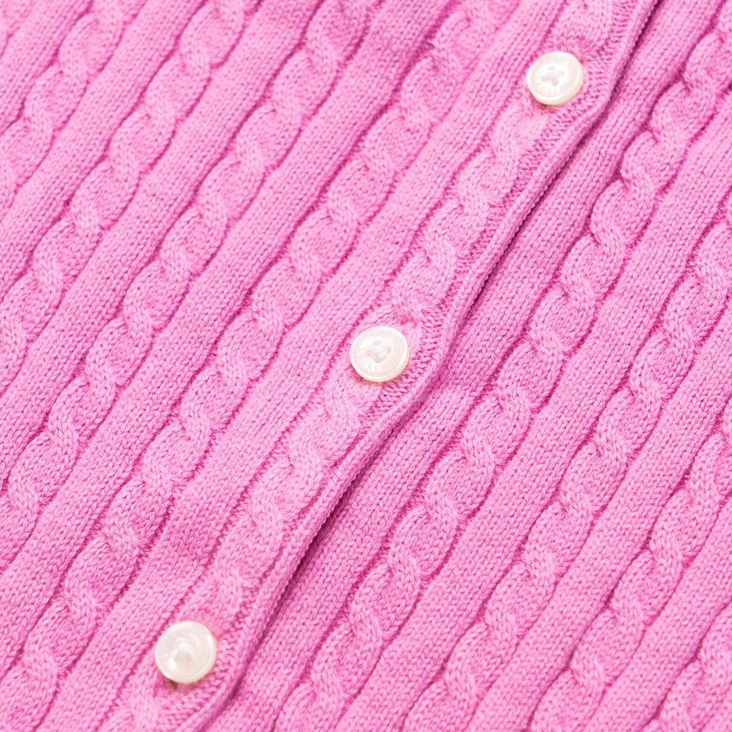 Polo Ralph Lauren Solid Color Crew Neck Cable Knit Sweater Kids Sweater Pink 313543047-077