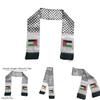 Sciarpa Bandiera Palestina 14*130cm Tessuto in Poliestere a Doppio Strato