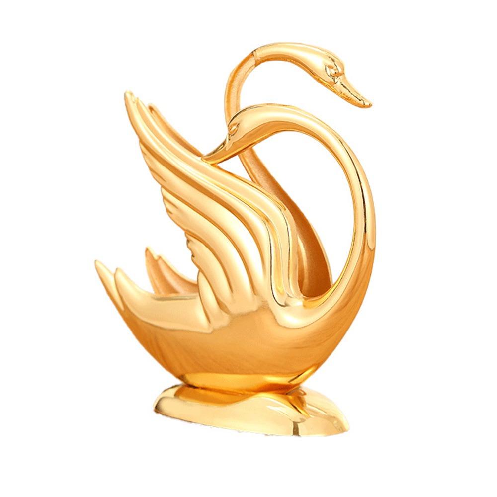 Rustproof Golden Swan Napkin Holder Handmade Vertical Napkin Rack European Tissue Stand  Home