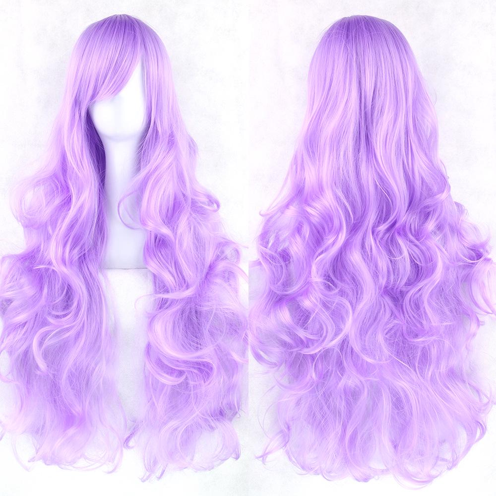 80CM Top Quality Side Bang Layered Shaggy Long Curly Heat Resistant Charming Cosplay Wig