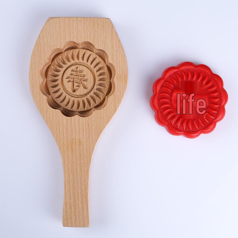 Jin Qiaokai Mid-Autumn Wooden Mooncake Pastry Mold