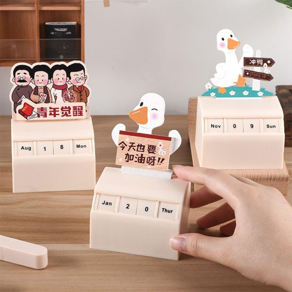 Cartoon Wheel Perpetual Calendar Capybara Calendar Display Wheel Rotary Calendar  For Home Office