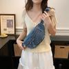 Borsa pettorale in denim lavato retrò americano