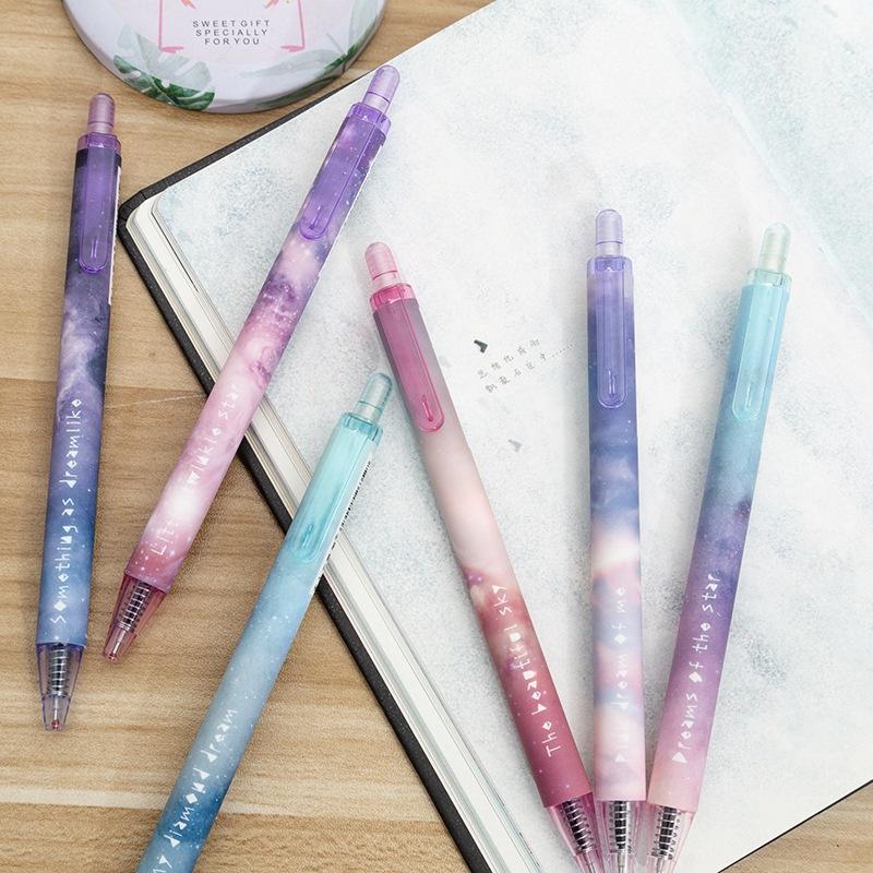 6pcs/lot Night Sky Series Neutral Pen Signature Pen Gift Pens Students Office Supplies Gel Pen Stati