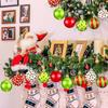 24pcs Xmas Ball Ornaments 2.0in Shatterproof Xmas Tree Balls Decoration Painting Hanging Ball for Ho