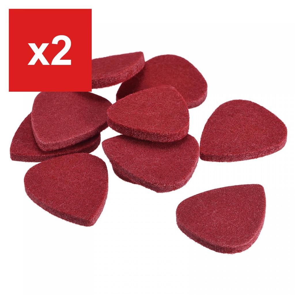 uxcell Felt Guitar Picks, 3mm Thickness, Red (10-Pack)