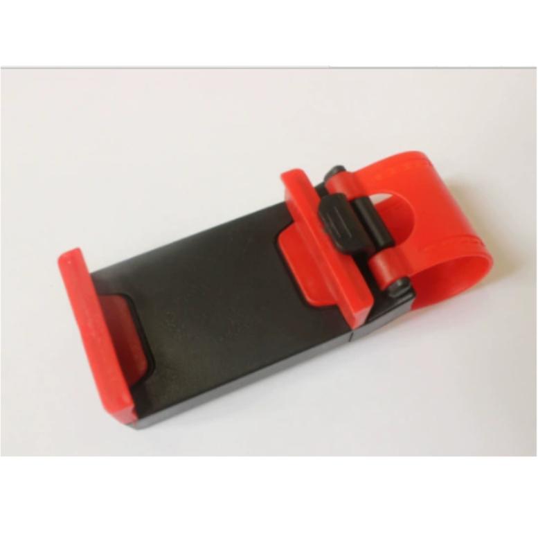 Universal Car Phone Holder, Plastic Steering Wheel Mount, Mobile-Phone Stand Support, Bike Clip Mount, Durable and Easy To Use