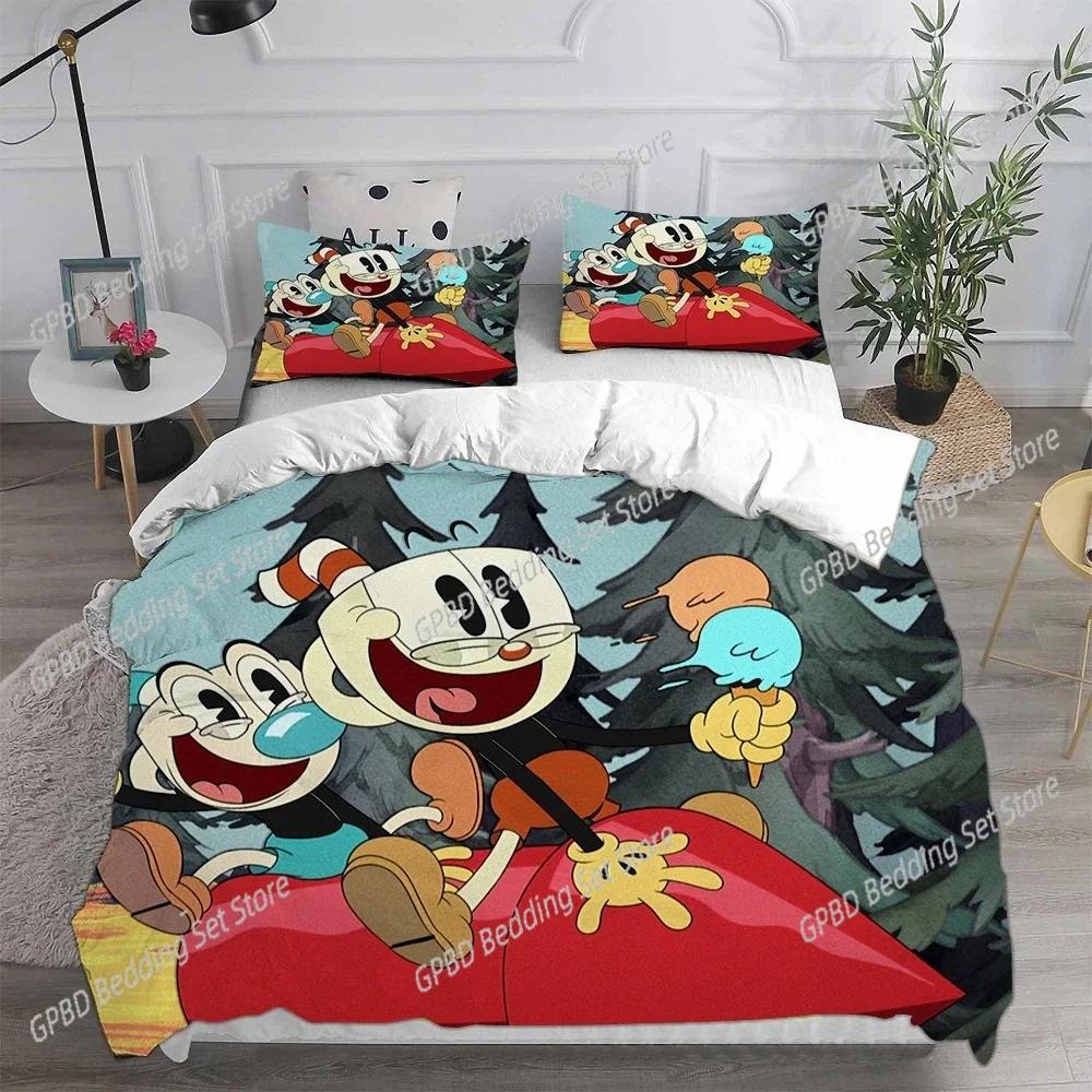 New Home Textiles Cartoon Cuphead Bedding Set Bedroom Soft Modern Bedspreads Comefortable Duvet Cover Quilt Cover And Pillowcase