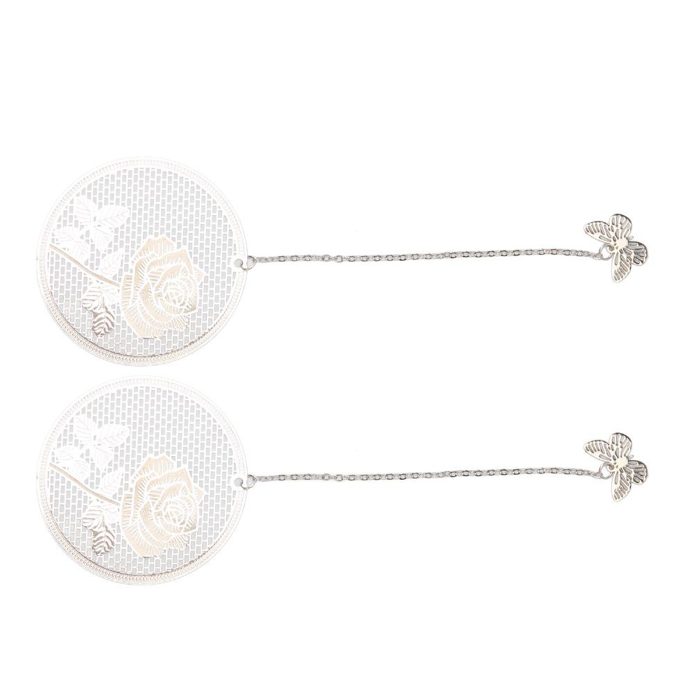 2Pcs Leaf Vein Design Leaf Vein Bookmark Hollow Design Hollow Bookmark Metal Bookmark  For Readers