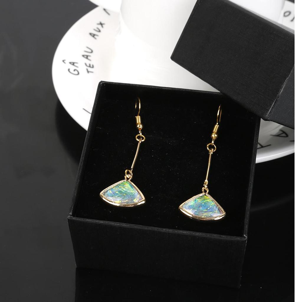 2Pcs Fan-Shaped Resin Charms Pendant Fashion Jewelry Accessories for DIY Craft Golden-Colour Gold Base