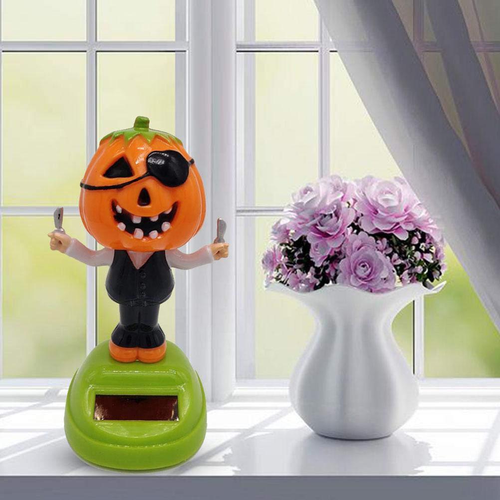 Halloweenowy Tańczący Dynia Zasilany Solarnie Dekoracja Samochodowa Samochodowa Auto Dekoracja Domowa