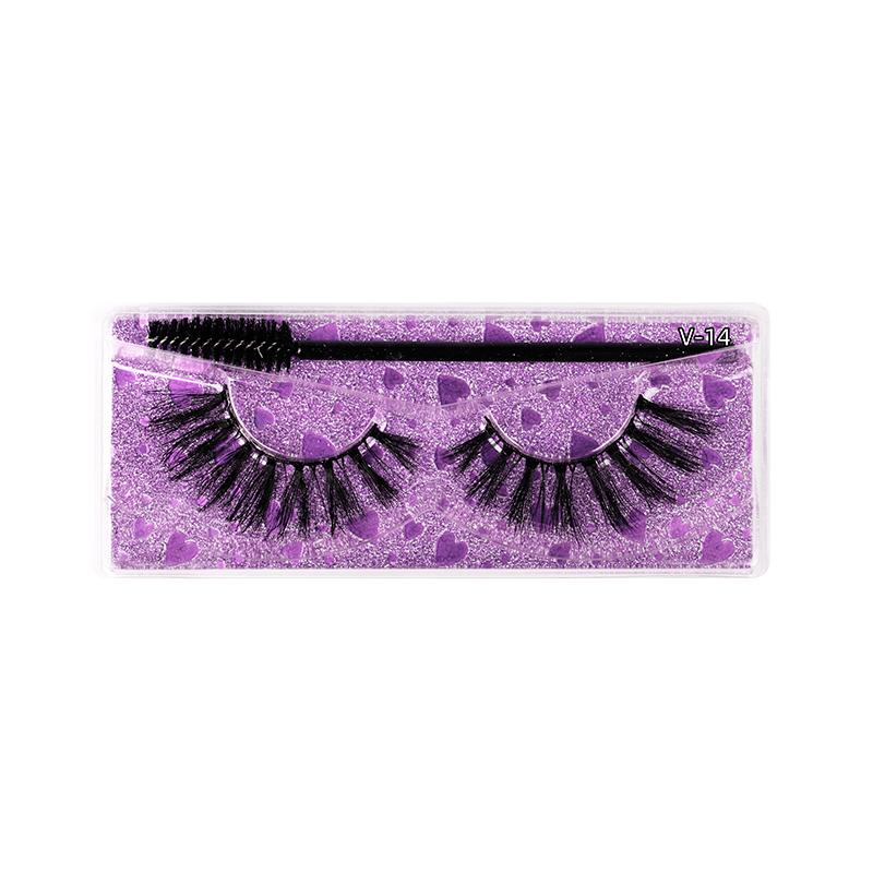 3D 5D Faux Mink False Eyelashes With Lash Boxes Custom Logo High Quality 15-20Mm 25Mm Mink Strip Lashes