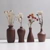 1pcs Solid Wood Vase Black Walnut Small Ornaments Wooden Crafts Home Decoration New Flower Arrangement Device