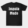 Asian Size Men Print T-shirt Distressed Impala Mode Text No-Cut Heat Transfer Print Cotton Tshirt