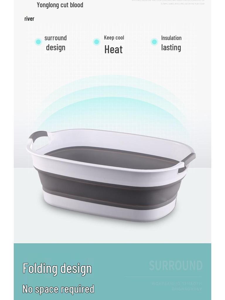 Premium Foldable Baby Bathtub: For 0-3 Year Olds, Sit or Lie, Rectangular Design