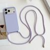 Liquid Silicone Crossbody Necklace Cord Strap Case For iPhone 17 Pro Max 16 15 14 13 12 11 XR XS X Matte Soft Protection Cover