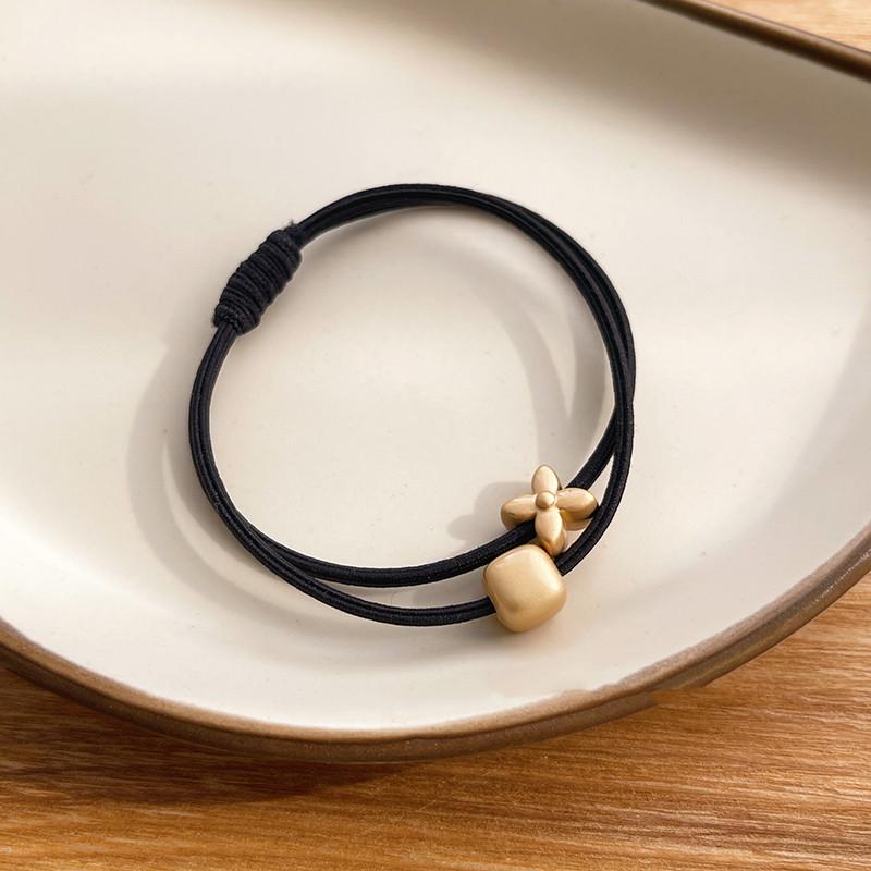 Women Braided Dual Strand Hairband Elastic Ponytail Holder for Daily Wear Dance Sports Travel Meeting