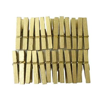 24 Mini Gold Clothespins
