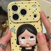 Heart-Shaped Sad Crying Doll Phone Case for Apple 17/15/14/16 Pro Max, 12/11, Soft XR/XS