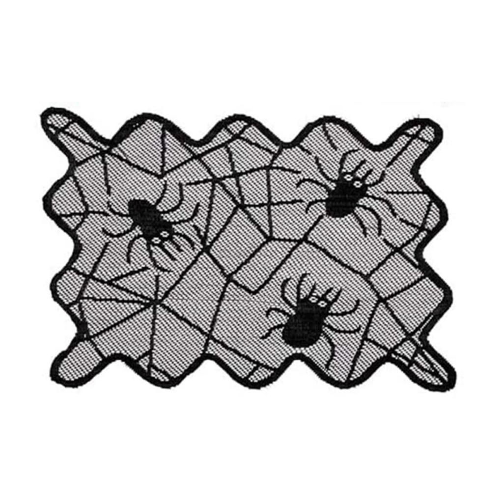 Halloween Black Lace Placemats Set of 4 with Design Decoration