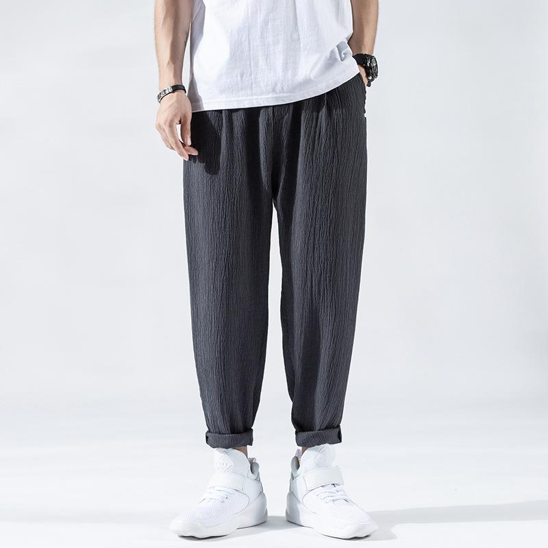 Linen Casual Pants, Men's Trendy Loose Halon Pants, Versatile Cotton and Linen Pants